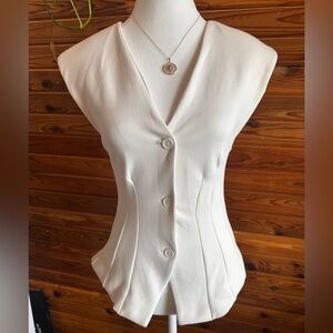 Zara Ivory Buttoned Blouse